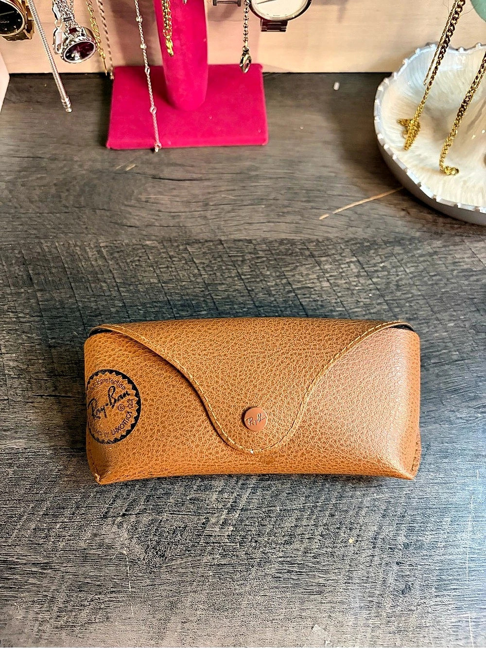 Ray-Ban Classic Brown Leather Hard Sunglasses Case